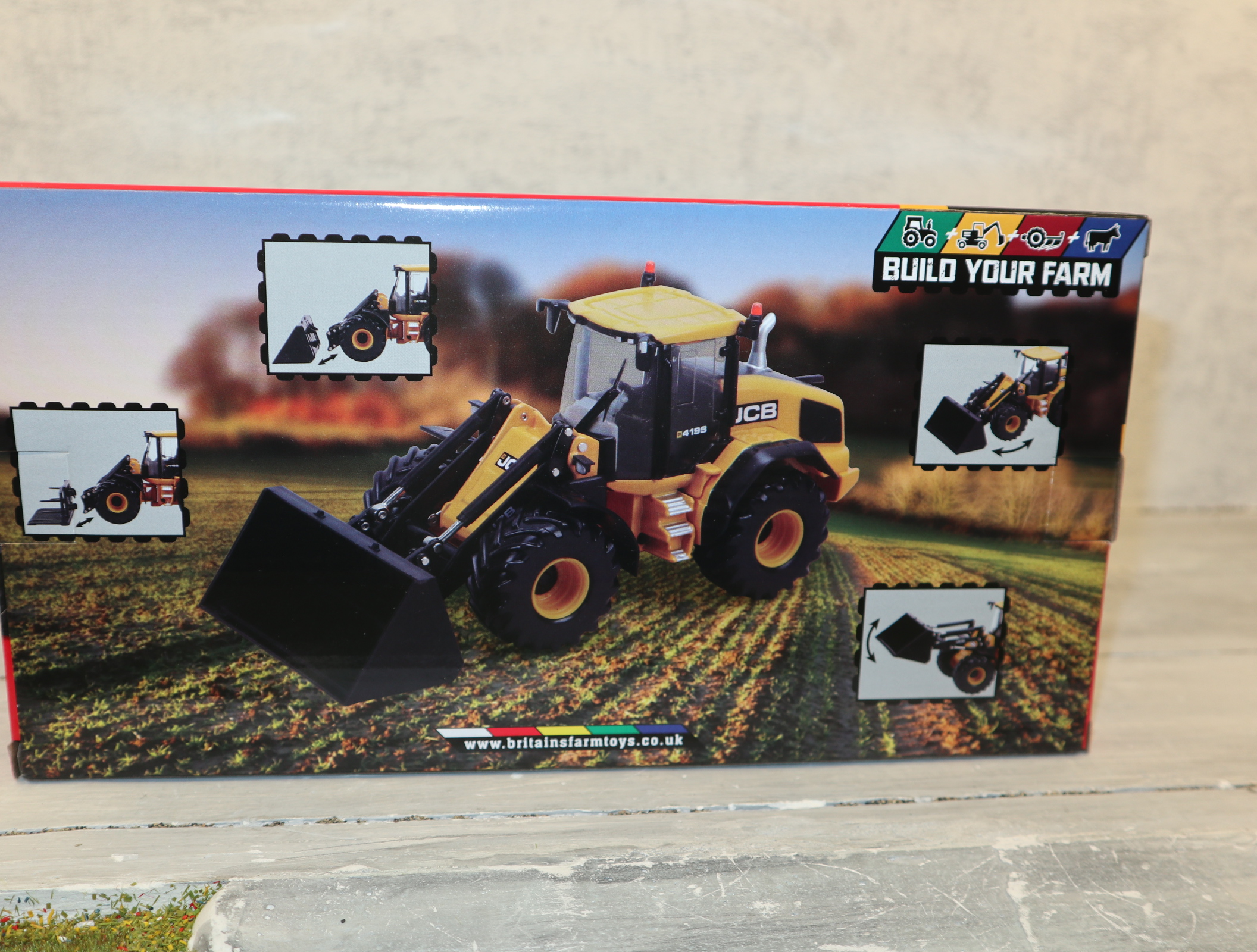 Britains 43223 in 1:32 JCB 419S Radlader mit Wechselschaufel, NEU in OVP