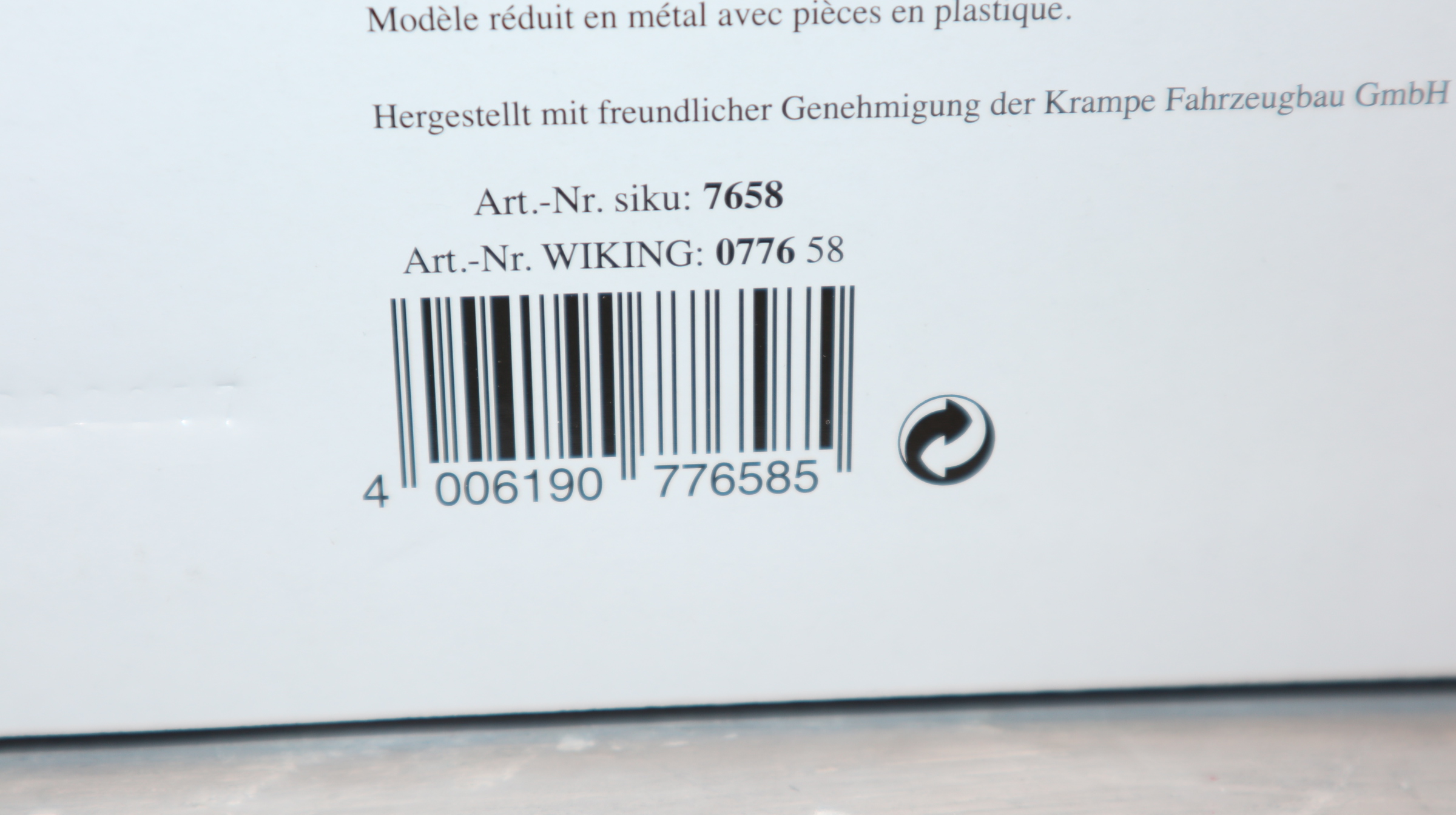 Wiking 077658 in 1:32,  KRAMPE Rollbandauflieger GRAU, NEU in OVP