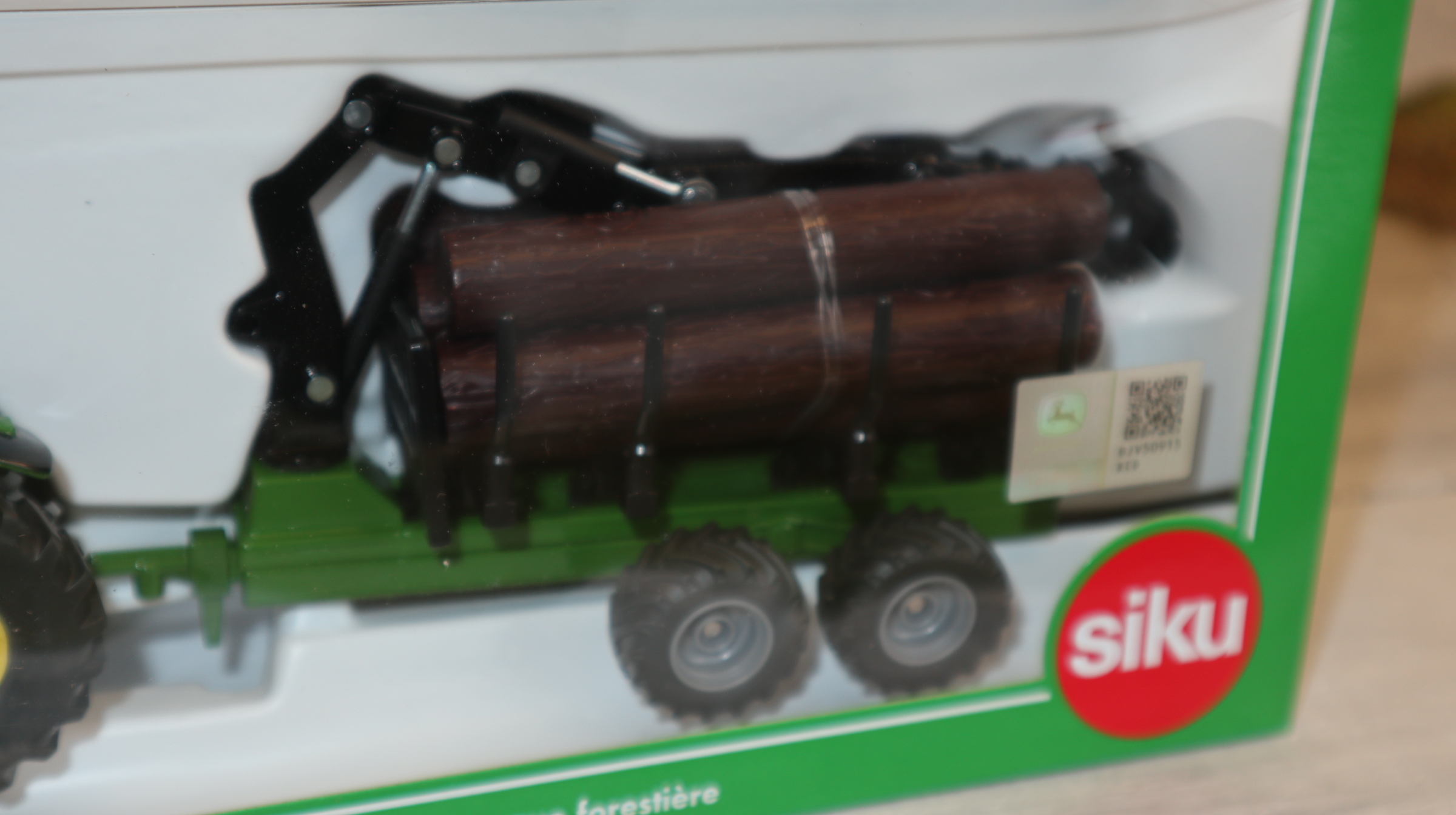 Siku 1954  in 1:50,  John Deere Trecker mit Forstanhänger, Neu in OVP