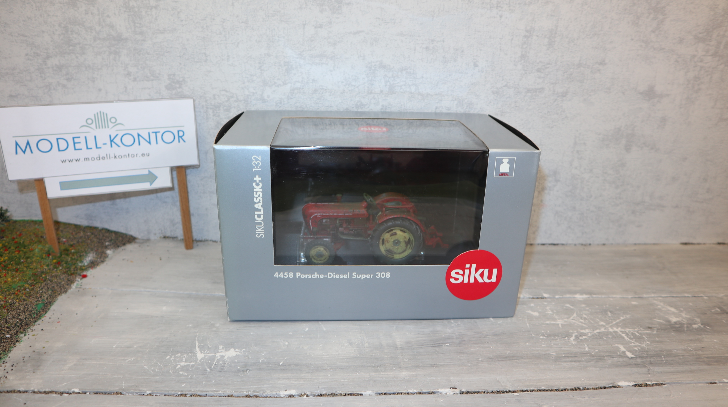 Siku 4458 in 1:32, Porsche 308, Classic+ gealtert,  Neu in OVP