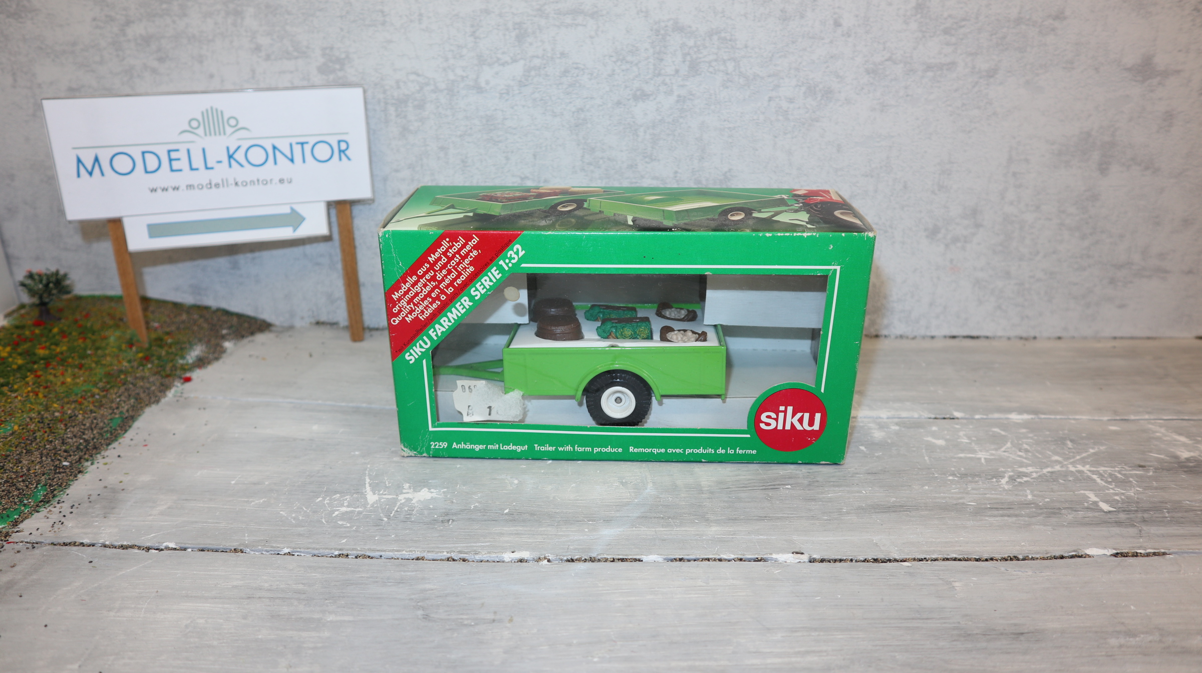 Siku 2259  in 1:32,  Anhänger mit Ladegut KOMPLETT und UNBESPIELT, Neu in OVP