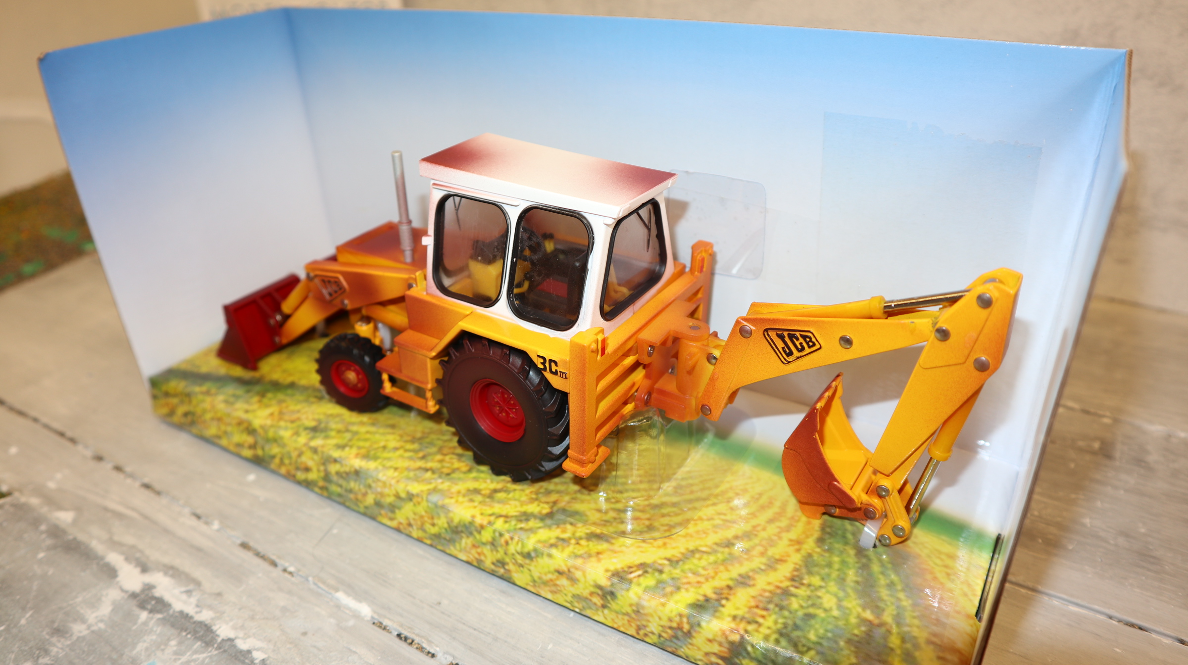 Britains 43280 in 1:32, JCB Baggerlader 3C Mark III Muddy, NEU in OVP