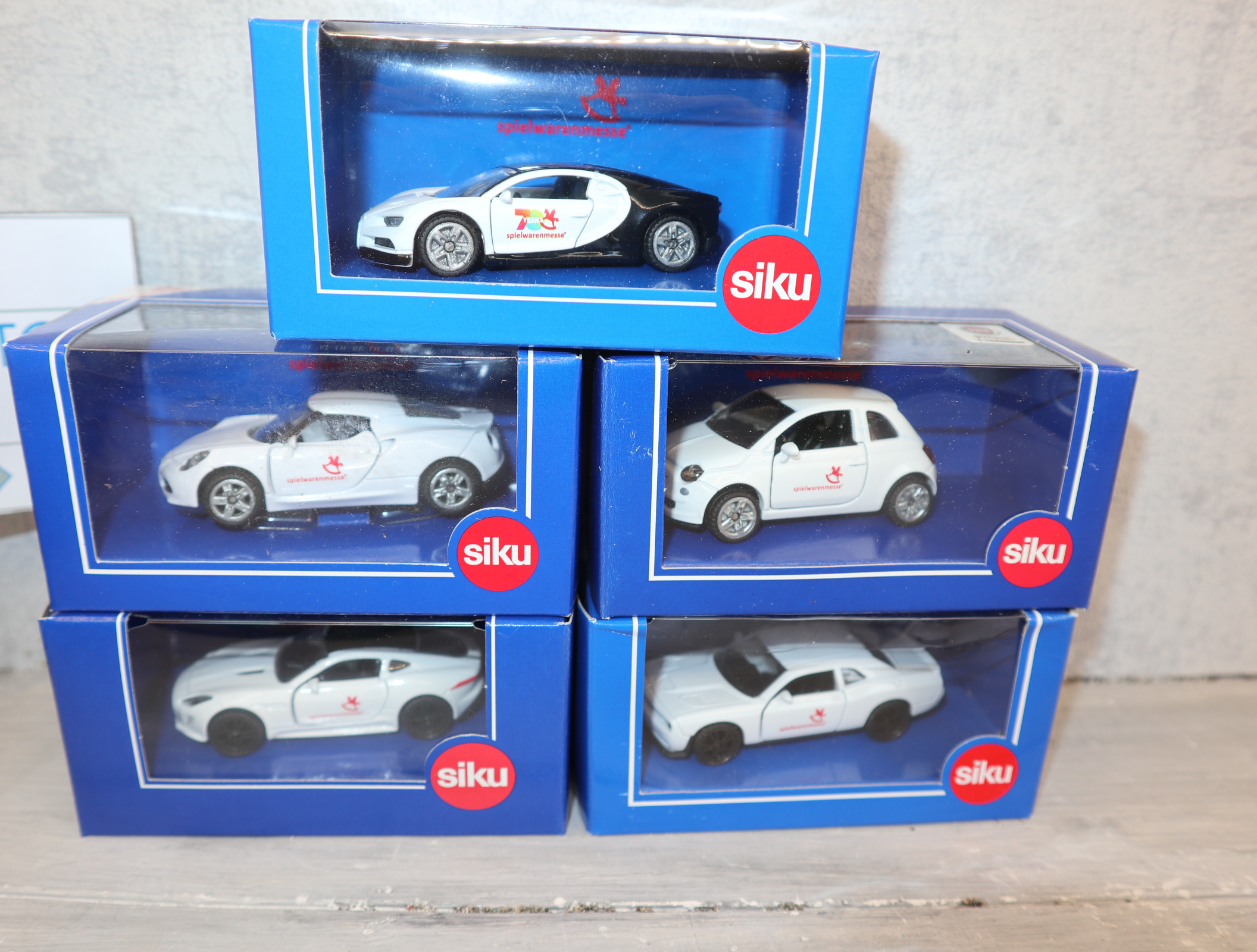 Siku PKW  in 1:50, Sondermodelle Spielwarenmesse 5 Stück-Set 1508 1520 1453 1451 1408, NEU in OVP