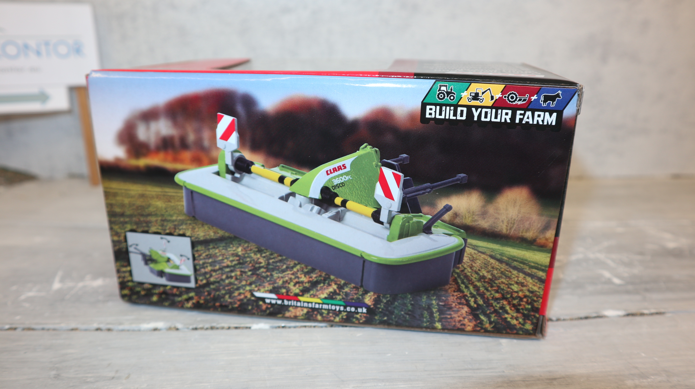 Britains 43303 + 43302 in 1:32 als SET: Claas Disco Front und Heck-Mäher, NEU in OVP