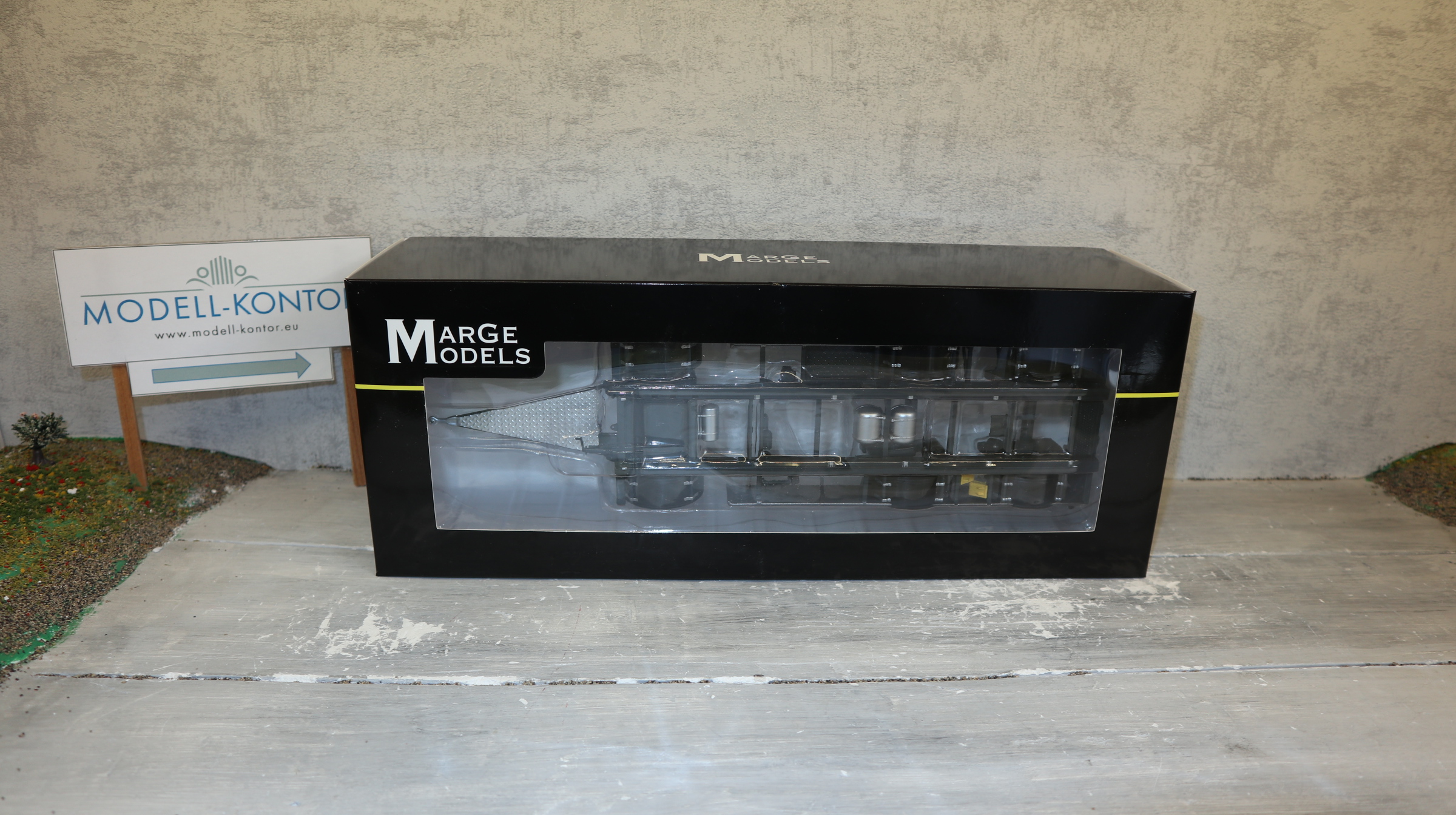MarGe 2422-04 in 1:32, GS Meppel Containeranhänger mit grauem Anfahrschutz, NEU in OVP