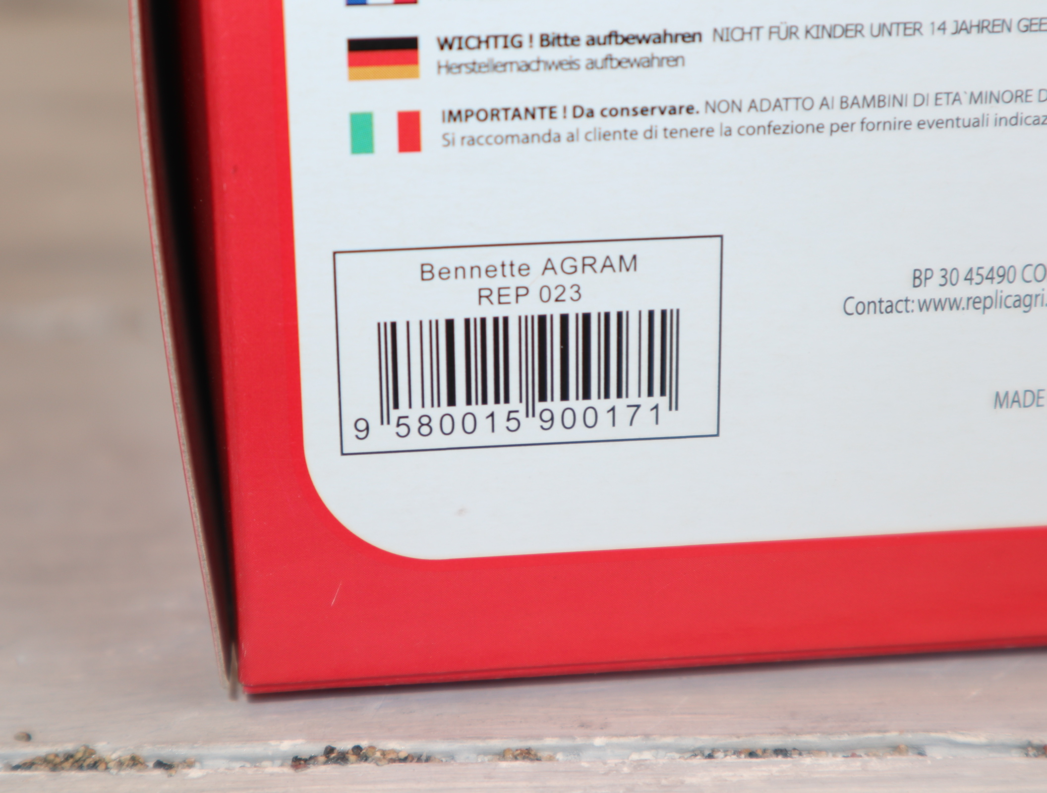 Replicagri 023 1:32 Bennette AGRAM Heck- und  Frontaufnahme in OVP