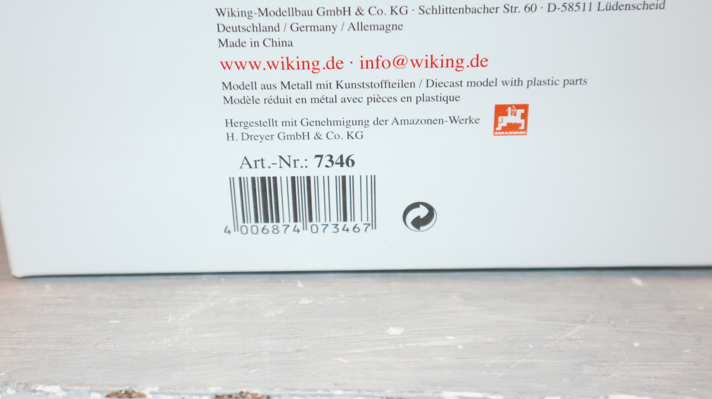WIKING 077346 in 1:32, AMAZONE Feldspritze UX 11200 , NEU in OVP