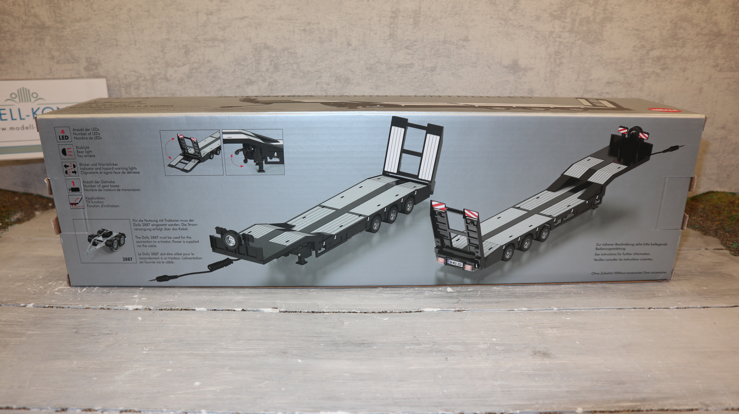 Siku 6744 in 1:32,  Control-Tieflader neue Version, NEU in OVP