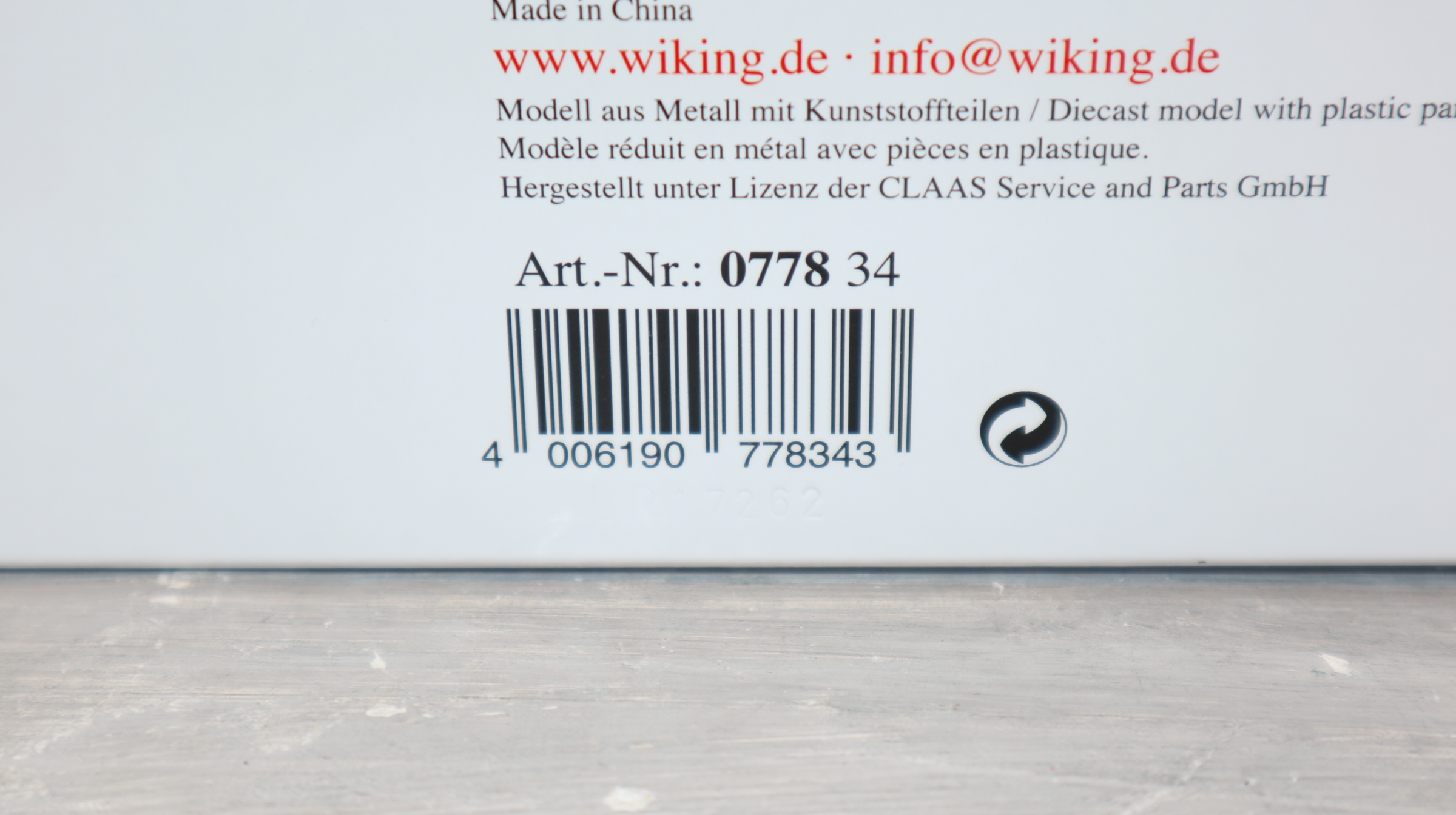 WIKING 077834 in 1:32, Claas Commander 116 mit Getreidevorsatz C660, NEU in OVP