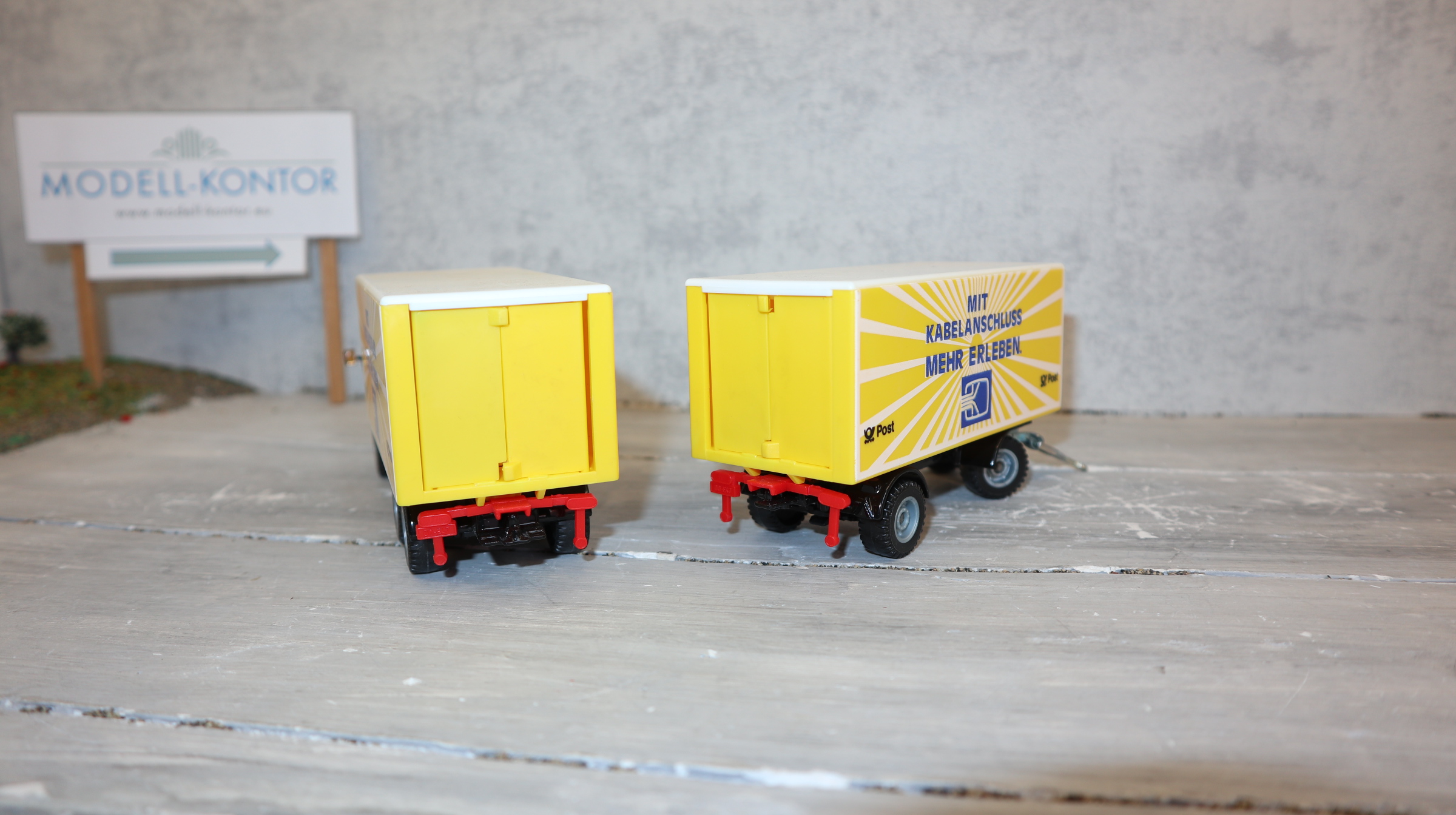 Siku 3421 in 1:55,  Koffer-LKW mit Anhänger, Sondermodell KABELANSCHLUSS, Neu in OVP