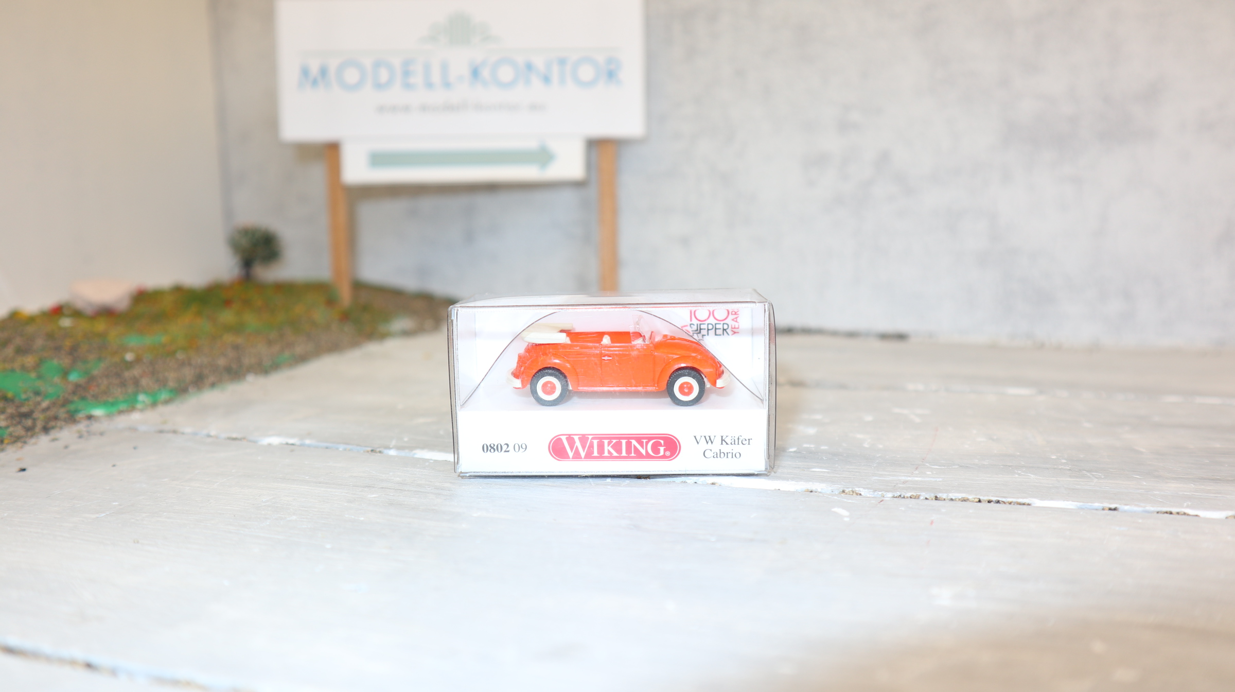 WIKING 080209 in 1:87, Sondermodell "100-Jahre Sieper, VW Käfer Cabrio orange beige, NEU in OVP