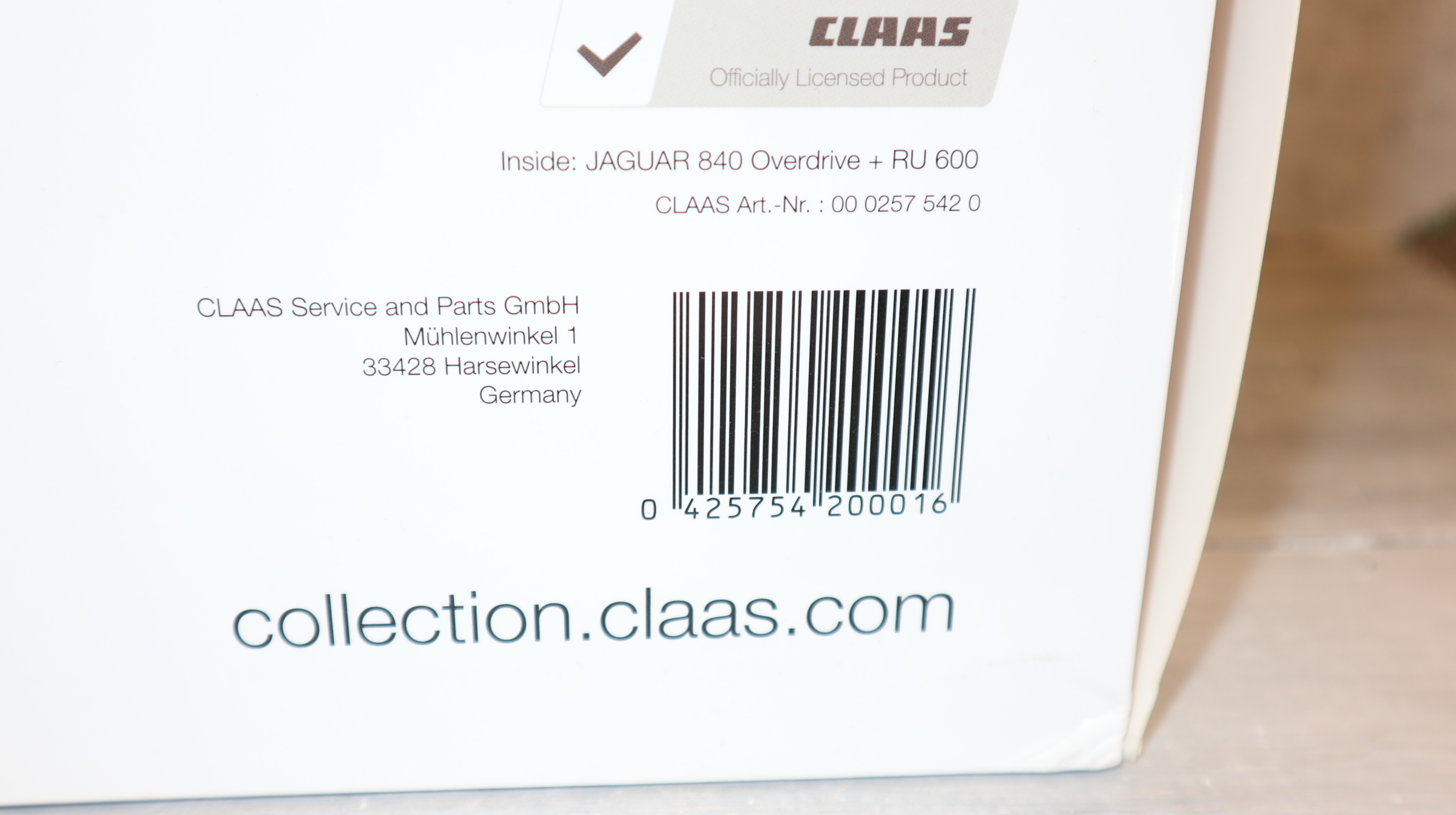 Universal Hobbies UH 02545420 in 1:32, Claas Jaguar 840 Overdrive + RU 600,  NEU in OVP