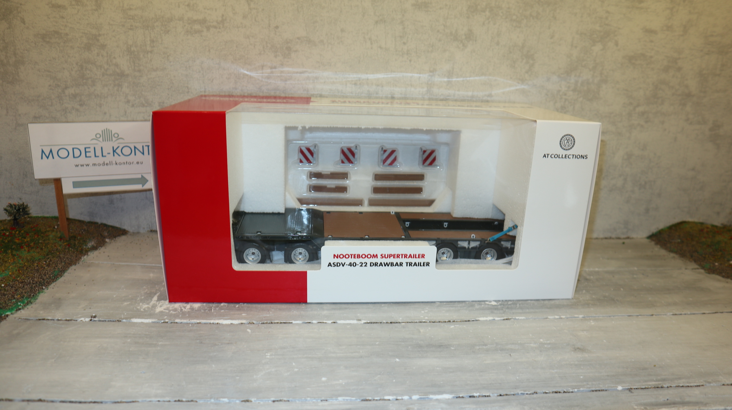 AT Collections 3200139 in 1:32, NOOTEBOOM GRAU 4-Achs-Anhänger ASDV-40, NEU in OVP