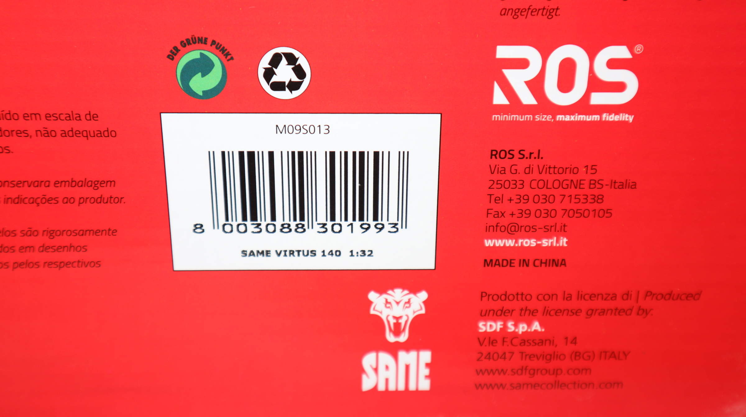 ROS 301993 in 1:32, SAME Virtus 140 in ROT, NEU in OVP