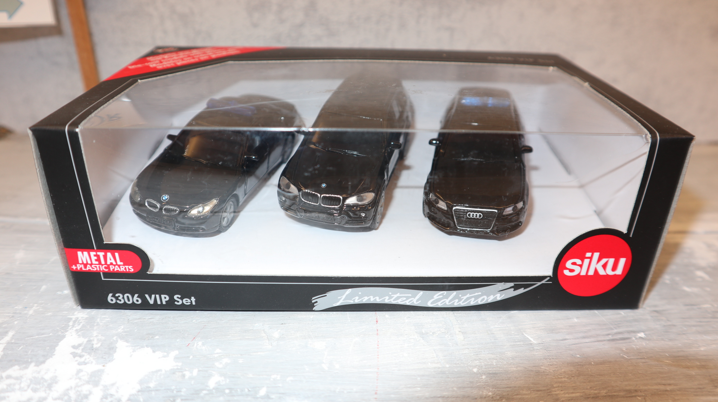 Siku 6306 in 1:55,  VIP-Set 3 PKW in schwarz, NEU in OVP