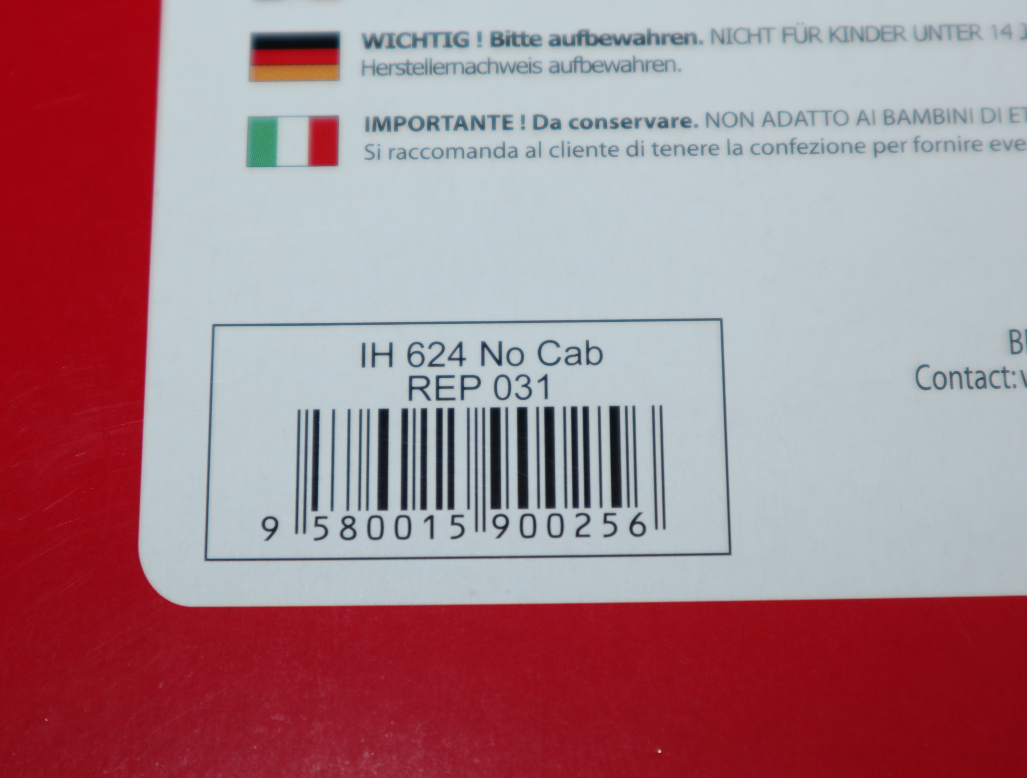 Replicagri 031 in 1:32 International IH 624 mit Fahrer ohne Kabine neu in OVP