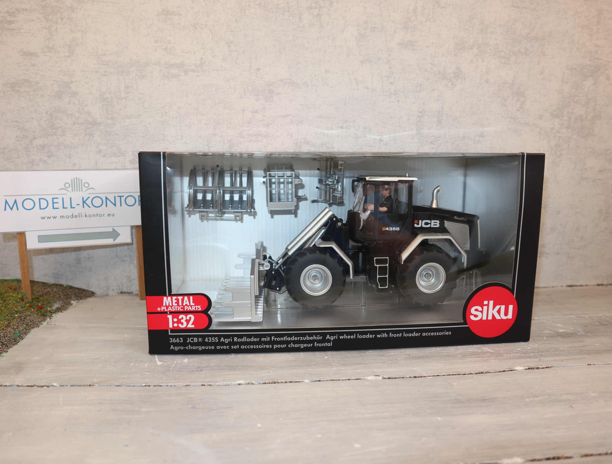 Siku 3663 1:32 JCB Radlader 435S als Sondermodell BLACKLINE in OVP