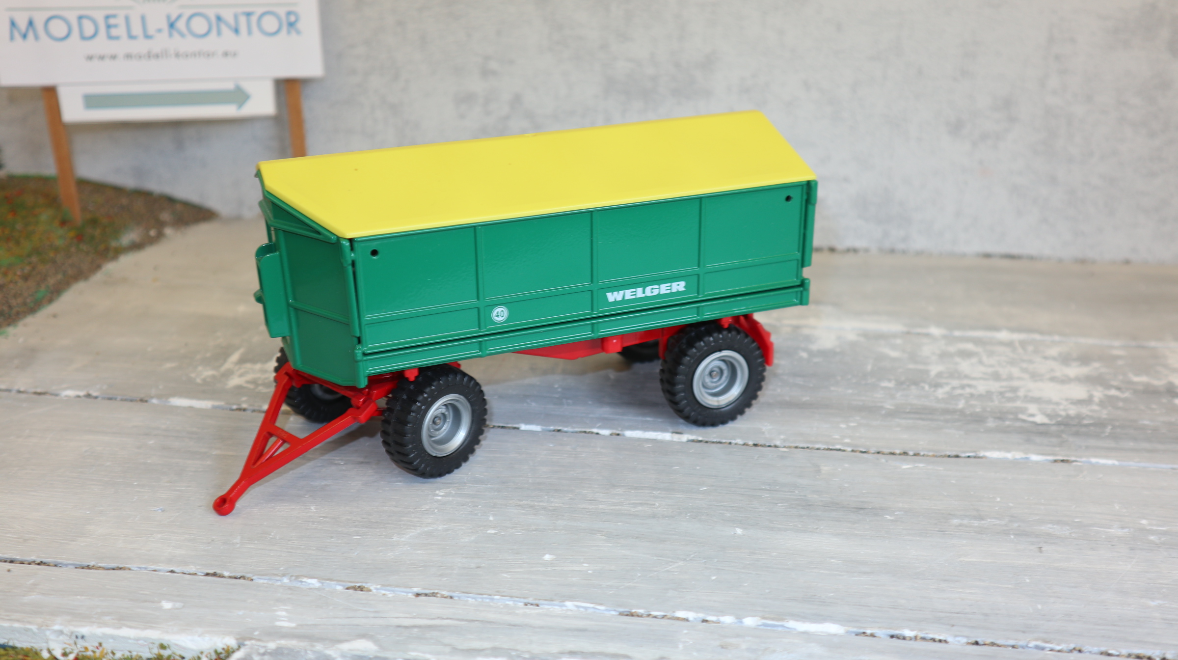 Siku 2872 in 1:32, WELGER Zweiseitenkipper grün- rot , NEU in OVP