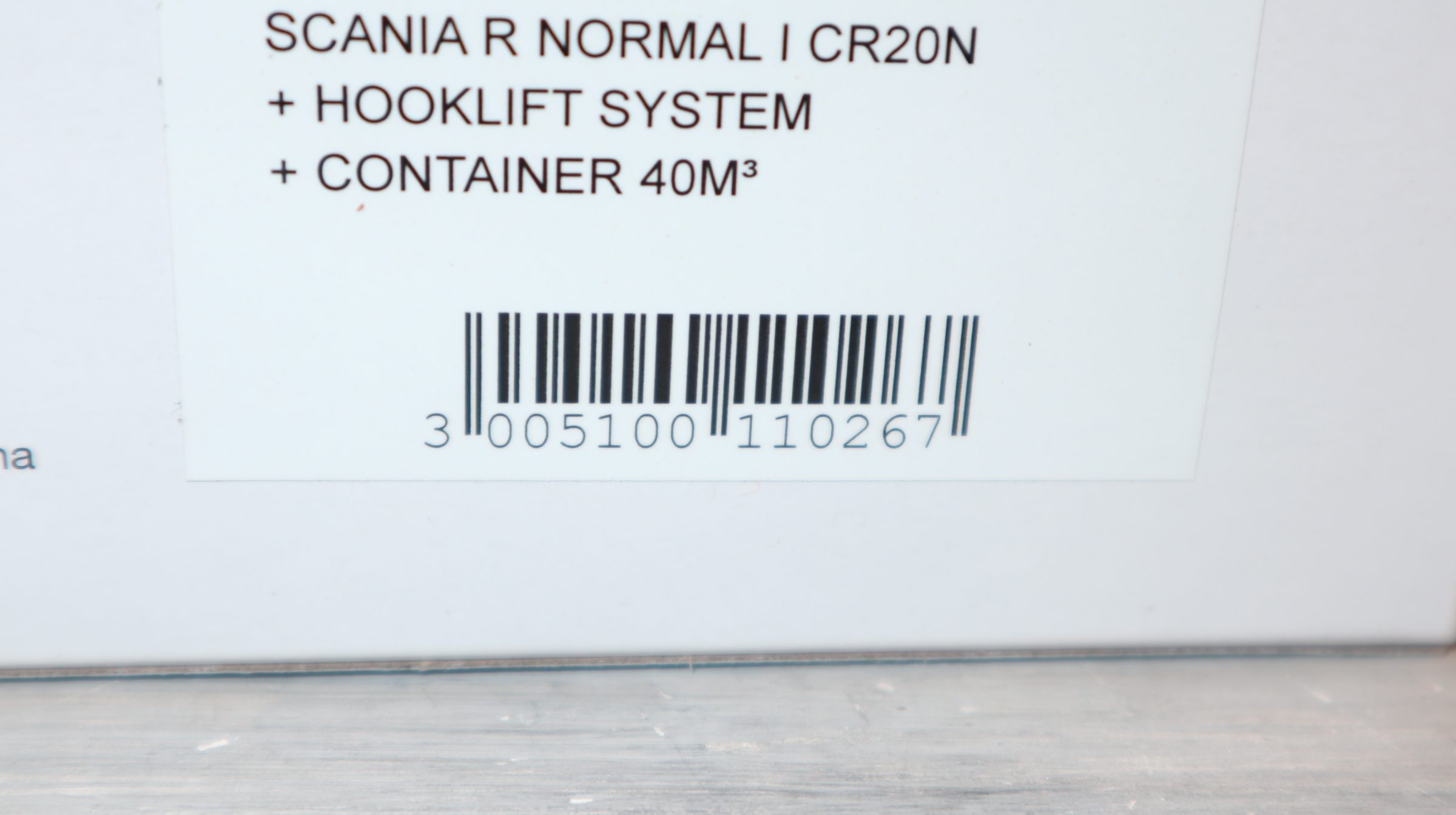 WSI 02-3793 in 1:50, SCANIA CR20 8x4 mit Palfinger Abroller und 40-cbm-Container,  NEU in OVP