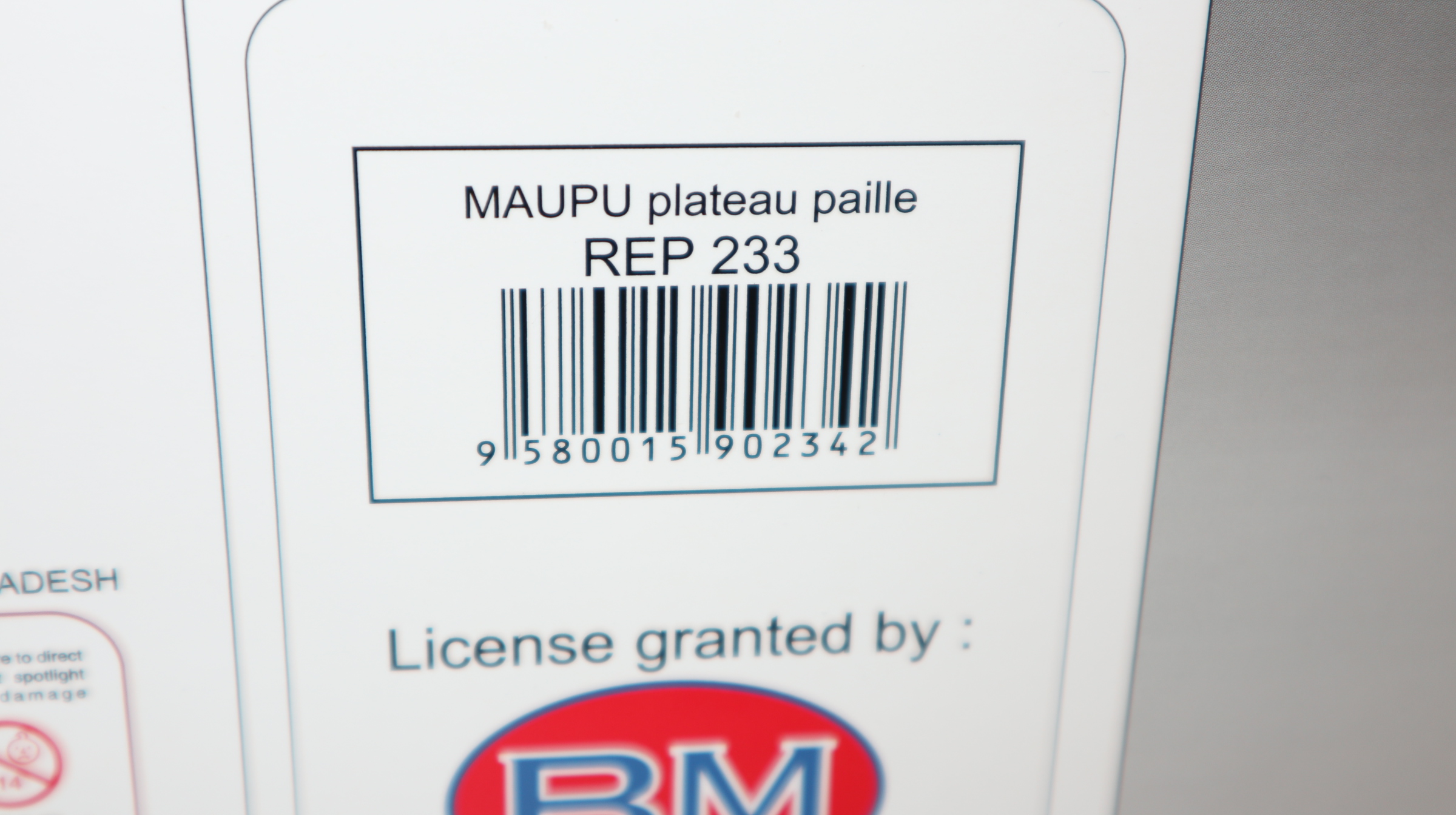 Replicagri 233 in 1:32,  Maupu Palox BLAU Plateau-Anhänger mit Rundballen, NEU in OVP