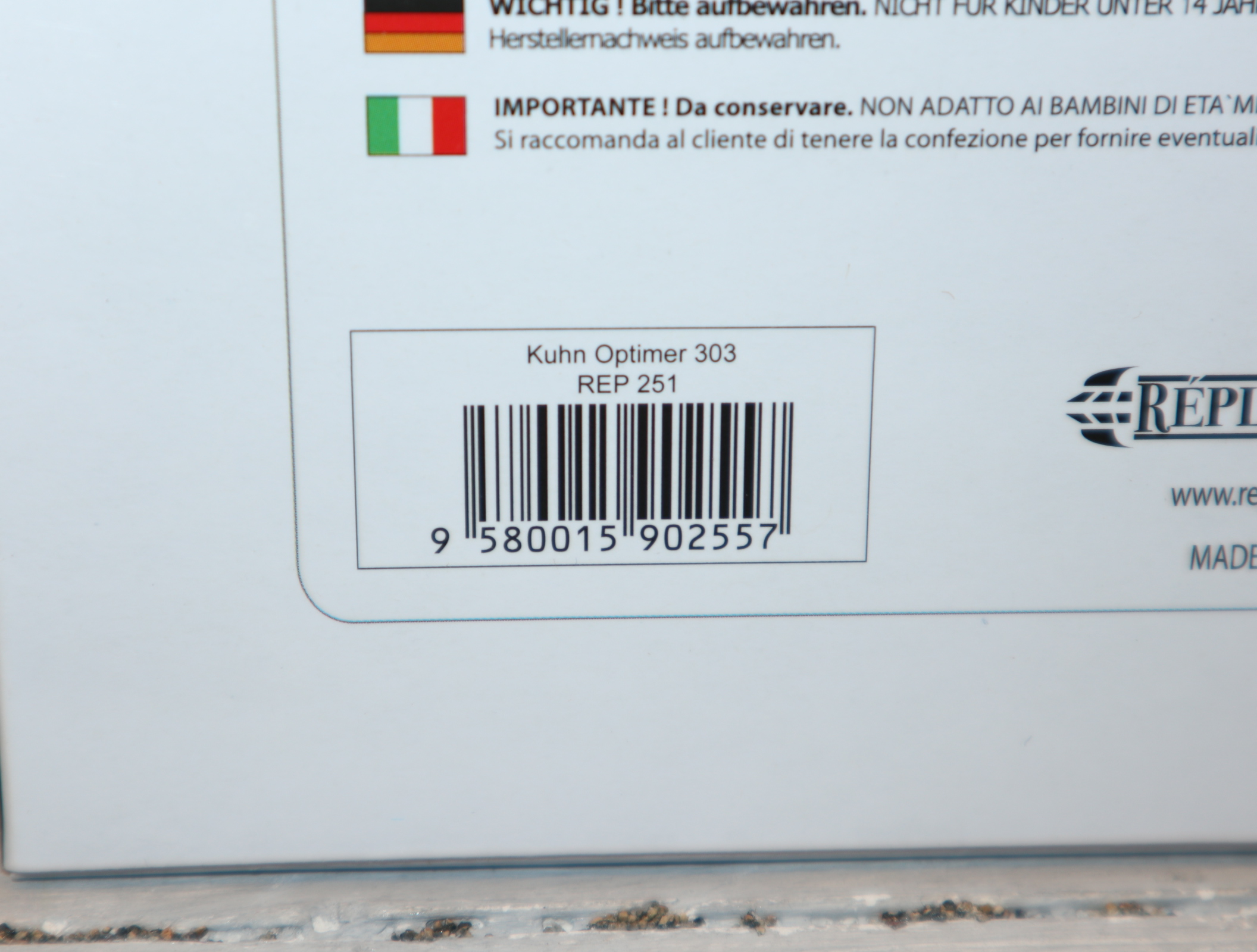 Replicagri 251 in 1:32 Kuhn Optimer 303, NEU in OVP